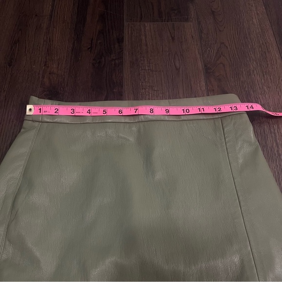 WINDSOR - High Rise Slit - Mini Skirt - Green - Women’s S - Picture 5 of 10